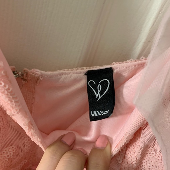 Pink sequin homecoming dress - Picture 3 of 3